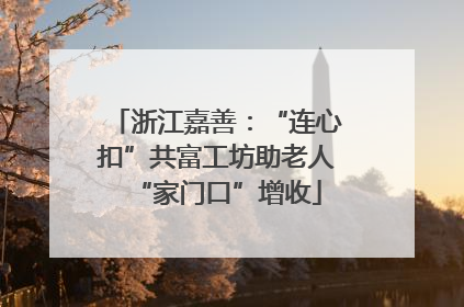 浙江嘉善：“连心扣”共富工坊助老人“家门口”增收
